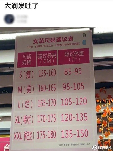 傳輸帶廠家:大潤發(fā)就女裝尺碼建議表致歉是怎么回事