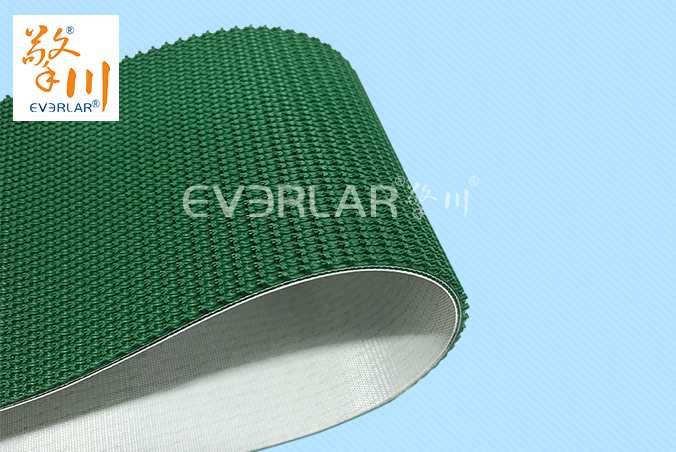 綠色PVC花紋帶防滑耐磨食品加工行業(yè)自動化包裝線輸送帶廠家定制