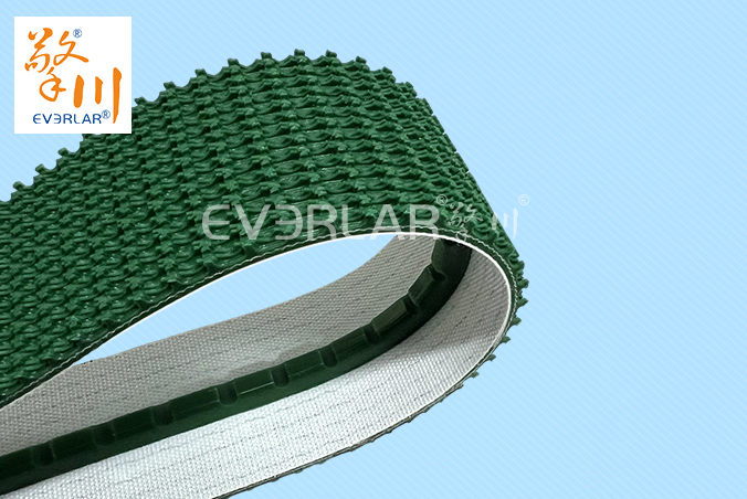 綠色PVC花紋帶加導(dǎo)條耐磨防滑物流行業(yè)快遞分揀機(jī)輸送帶擎川定制