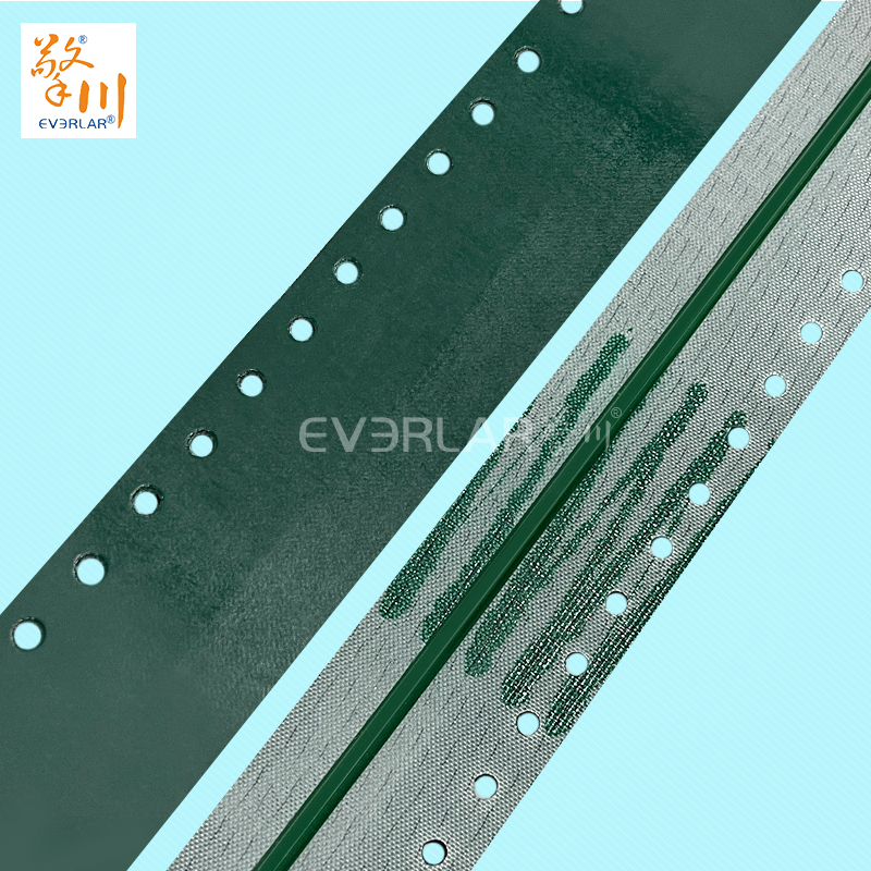 墨綠PU輸送帶加導(dǎo)條打孔耐磨抗腐蝕食品級(jí)包裝封口機(jī)工業(yè)皮帶定制