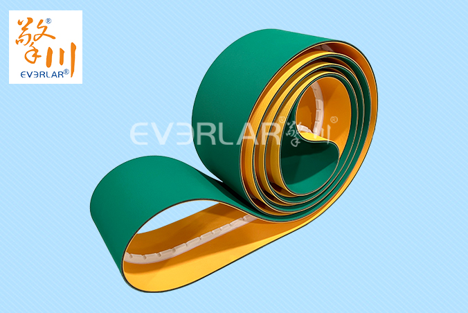 黃綠片基帶加導(dǎo)條耐磨防滑電子行業(yè)電子元件分揀機(jī)工業(yè)皮帶擎川定制