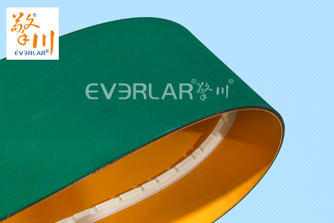 黃綠片基帶加導(dǎo)條耐磨防滑電子行業(yè)電子元件分揀機(jī)工業(yè)皮帶擎川定制