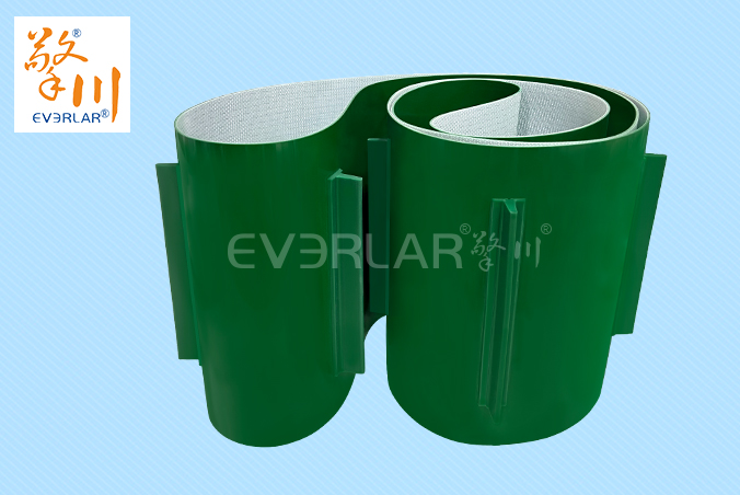 綠色PVC擋板輸送帶耐磨防滑食品分揀機設備傳送帶擎川定制