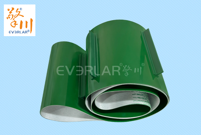 綠色PVC擋板輸送帶耐磨防滑食品分揀機設(shè)備傳送帶擎川定制