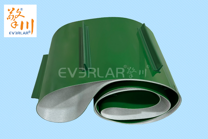 綠色PVC擋板輸送帶耐磨防滑食品分揀機設(shè)備傳送帶擎川定制