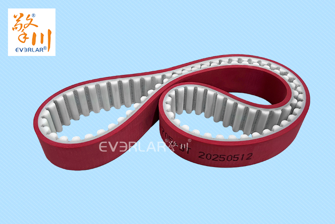 PU同步帶加紅膠精準傳動汽車零部件制造自動化生產線齒形帶加工