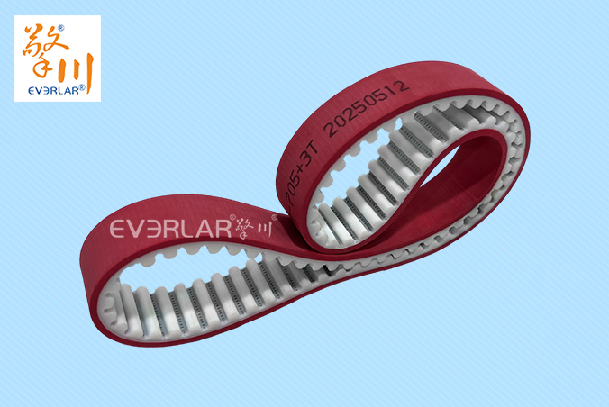 PU同步帶加紅膠精準傳動汽車零部件制造自動化生產線齒形帶加工