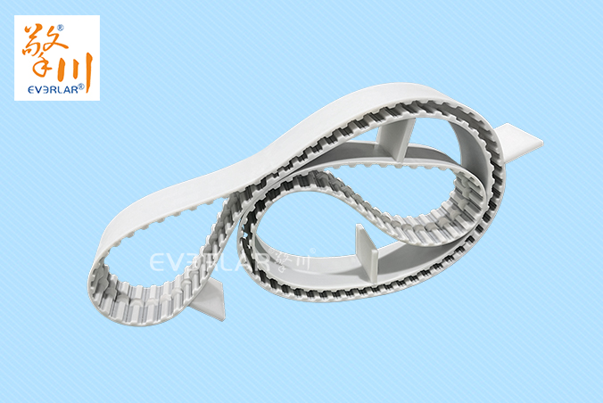 PU同步帶加擋塊耐磨耐油食品級(jí)行業(yè)聚氨酯傳動(dòng)帶廠家定制