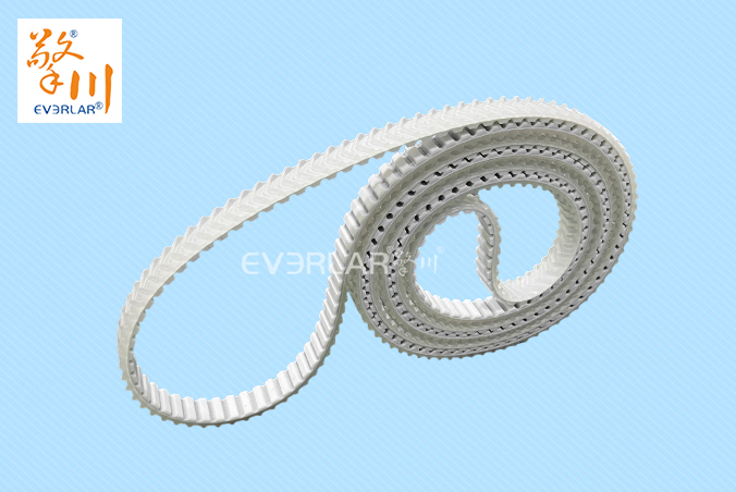 白色聚氨酯PU同步帶加魚(yú)骨紋耐磨耐油食品包裝分揀機(jī)傳動(dòng)帶everlar定制