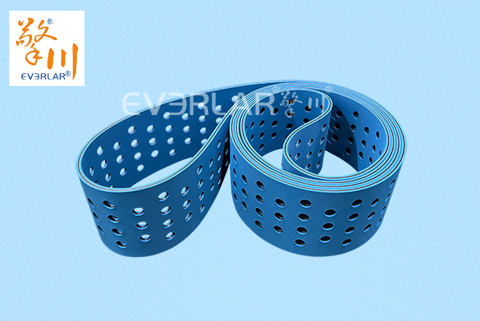 藍(lán)色片基帶打孔低噪音耐磨紡織印刷糊盒機(jī)皮帶尼龍平面?zhèn)鲃訋?> </div>
												<div   id=