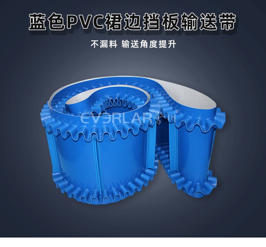 藍色PVC輸送帶加裙邊擋板.jpg
